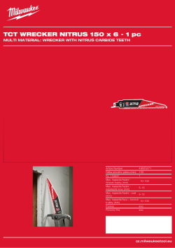 MILWAUKEE Multi Material: Wrecker with NITRUS carbide teeth 48005271 A4 PDF