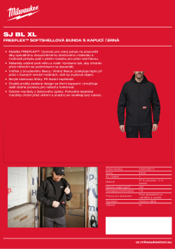 MILWAUKEE FREEFLEX™ Softshellová bunda s kapucí černá 4932498274 A4 PDF