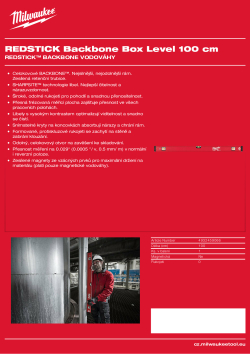 MILWAUKEE 100 cm nemagnetická vodováha 4932459066 A4 PDF