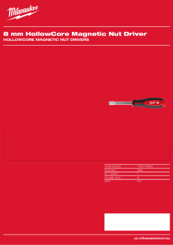 MILWAUKEE 8 mm HOLLOWCORE™ magnetický trubkový šroubovák 4932479888 A4 PDF