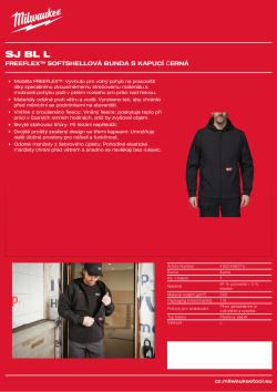 MILWAUKEE FREEFLEX™ Softshellová bunda s kapucí černá 4932498273 A4 PDF