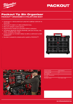 MILWAUKEE PACKOUT™ organizér s vyklápěcími boxy 4932498323 A4 PDF