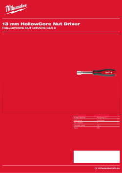 MILWAUKEE 13 mm HOLLOWCORE™ trubkový šroubovák 4932492371 A4 PDF