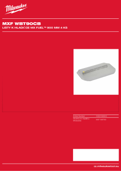 MILWAUKEE Listy k hladičce MX FUEL™ 900 mm 4 ks 4932498920 A4 PDF