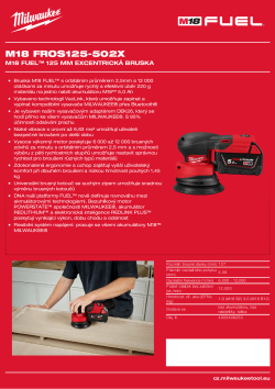 MILWAUKEE M18 FUEL™ 125 mm excentrická bruska 4933498254 A4 PDF