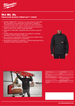 MILWAUKEE Pracovní bunda FREEFLEX™ černá 4932498280 A4 PDF