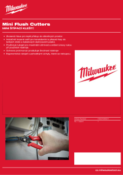 MILWAUKEE Mini štípací kleště 4932499024 A4 PDF