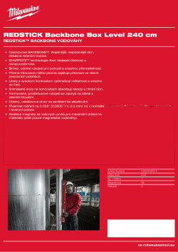 MILWAUKEE 240 cm nemagnetická vodováha 4932459074 A4 PDF