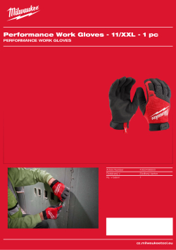 MILWAUKEE Performance Work Gloves 4932498500 A4 PDF