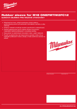 MILWAUKEE Gumová objímka pro M18 ONEFMTIW2FC12 4932498144 A4 PDF