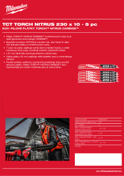 MILWAUKEE Metal: Torch with Nitrus Carbide 48006552 A4 PDF
