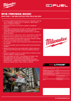 MILWAUKEE M18 FUEL™ 66 mm kotoučová pila na kov 4933499243 A4 PDF