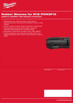 MILWAUKEE Gumová objímka pro M18 FHIW2F12 4932493560 A4 PDF