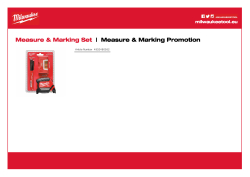 MILWAUKEE Measure & Marking Promotion 4932480552 A4 PDF