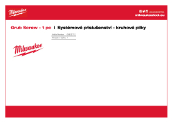 MILWAUKEE Aretační šroub středicích vrtáků pro děrovky 06832712 A4 PDF