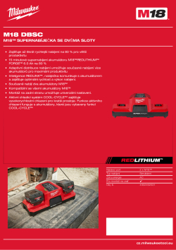 MILWAUKEE M18 FUEL ™ supernabíječka se dvěma sloty 4932492532 A4 PDF