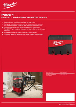 MILWAUKEE PACKOUT™ kompatibilní separátor prachu 4932498256 A4 PDF