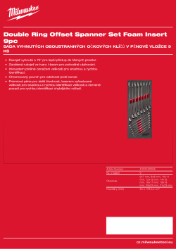 MILWAUKEE Sada vyhnutých oboustranných očkových klíčů v pěnové vložce 9 ks 4932499086 A4 PDF