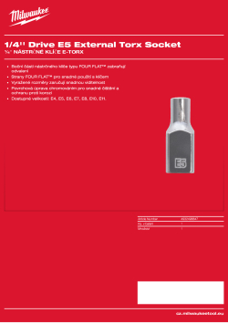 MILWAUKEE ¼″ nástrčný klíč E5 E-TX 4932498847 A4 PDF