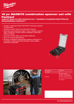 MILWAUKEE 15dílná sada očkoplochých klíčů MAXBITE s kompaktním štíhlým organizérem PACKOUT™ 4932498141 A4 PDF