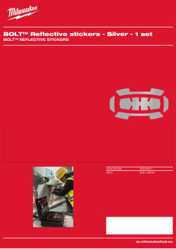 MILWAUKEE BOLT™ Reflective stickers 4932499121 A4 PDF