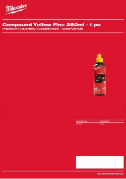 MILWAUKEE Premium Polishing Accessories - Compounds 4932492304 A4 PDF