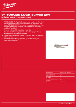 MILWAUKEE Upínací kleště 7″ TORQUE LOCK™ zakřivené čelisti 4932471732 A4 PDF