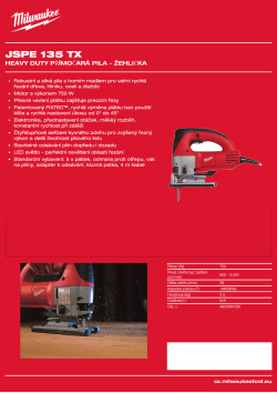 MILWAUKEE Heavy Duty přímočará pila - žehlička 4933500568 A4 PDF
