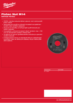 MILWAUKEE Fixtec Nuts 4932442880 A4 PDF