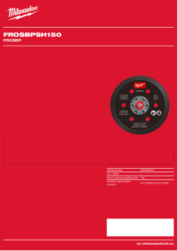 MILWAUKEE Podložka pro M12 FUEL™ 150 mm excentrickou brusku - měkká, se suchým zipem 4932499244 A4 PDF