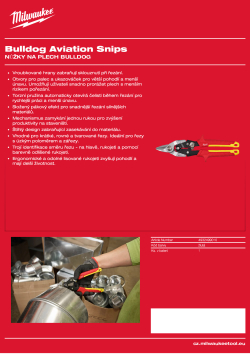 MILWAUKEE Nůžky na plech Bulldog 4932499010 A4 PDF
