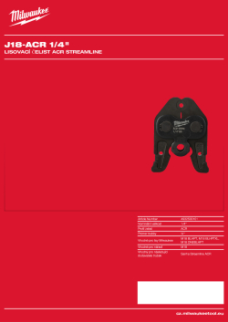 MILWAUKEE Press Jaw ACR Streamline 4932500101 A4 PDF