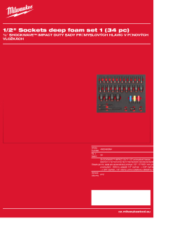 MILWAUKEE Sada 34 ks 1/2" dlouhých průmyslových hlavic v pěnové vložce 4932493394 A4 PDF