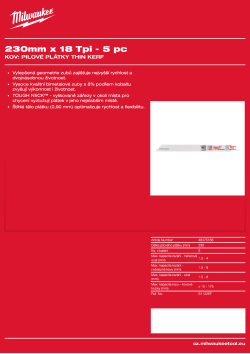 MILWAUKEE SAWZALL™ B. 230 x 18T - 5 ks 48475188 A4 PDF