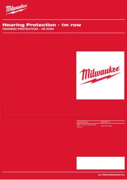 MILWAUKEE Hearing Protection - 1m row 4932492121 A4 PDF