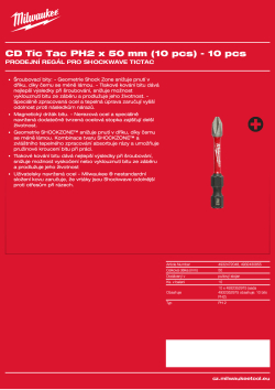 MILWAUKEE CD Tic Tac PH2 x 50 mm (10 ks) - 10 ks 4932430855 A4 PDF