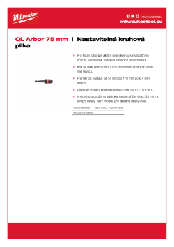 MILWAUKEE QL unašeč ¼″ Hex o délce 75 mm 4932479553 A4 PDF