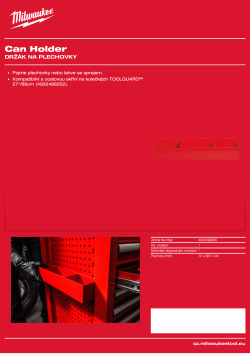 MILWAUKEE Držák na plechovky 4932498955 A4 PDF