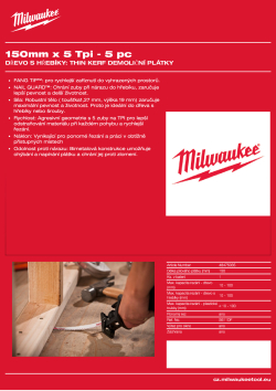 MILWAUKEE SAWZALL™ B. 150 x 5T - 5 ks 48475035 A4 PDF