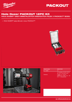 MILWAUKEE HOLE DOZER™ sada děrovek v boxu PACKOUT™ 12 ks 4932472248 A4 PDF
