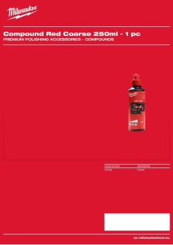 MILWAUKEE Premium Polishing Accessories - Compounds 4932492303 A4 PDF