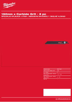 MILWAUKEE Cast Iron / abrasive materials / fibreglass 48471420 A4 PDF