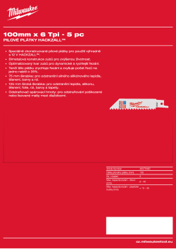MILWAUKEE HACKZALL Blades 48475460 A4 PDF