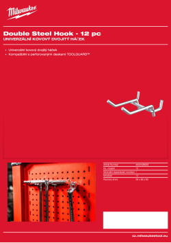 MILWAUKEE Univerzální kovový dvojitý háček 4932498958 A4 PDF