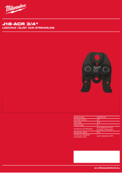 MILWAUKEE Press Jaw ACR Streamline 4932500105 A4 PDF