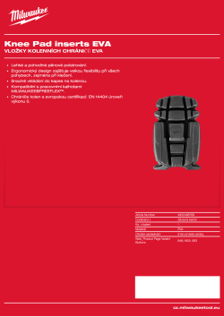 MILWAUKEE Vložky kolenních chráničů EVA 4932498789 A4 PDF