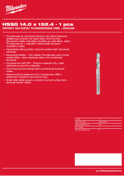 MILWAUKEE HSS-Ground Thunderweb DIN338 Drill bits 4932500401 A4 PDF