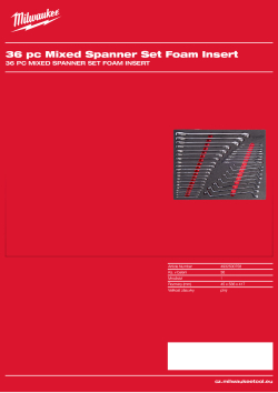 MILWAUKEE 36 pc Mixed Spanner Set Foam Insert 4932500758 A4 PDF