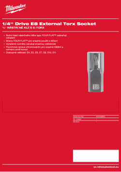 MILWAUKEE ¼″ nástrčný klíč E8 E-TX 4932498850 A4 PDF