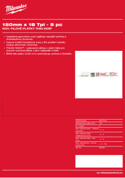 MILWAUKEE SAWZALL™ B. 150 x 18T - 5 ks 48475184 A4 PDF